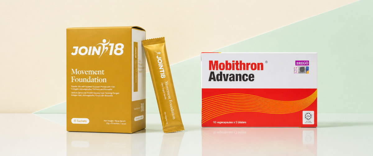 JOINT18 Movement Foundation and Mobithron Advance shown side by side on a clean studio surface.